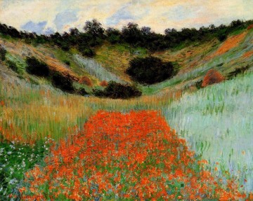  Giverny Oil Painting - Poppy Field at Giverny II Claude Monet